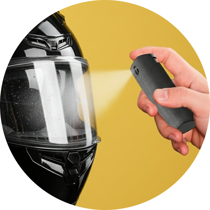 Portable Visor Cleaner (Spray & Wipe)
